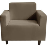 Bankovertrek, stretch, elastische bankovertrek met armleuning, 1-zits, kaki, spandex, antislip, bankovertrek met anti-slip schuimstof en 1 kussensloop, wasbare bankovertrek voor huisdieren