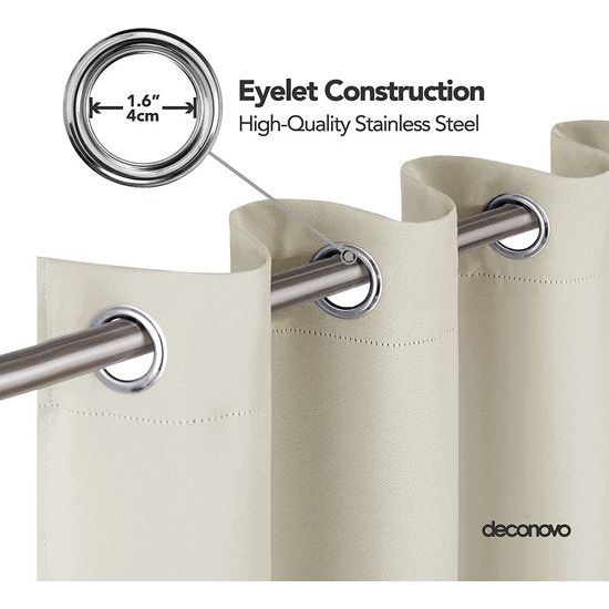 verdampingsgordijn met ogen, 140 x 175 cm of 140 x 245 cm, set van 2