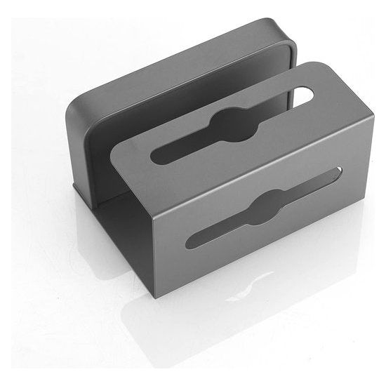 Zelfklevende badkamer hoekplank met deur - toiletpapier gezicht wassen cosmetische opslag zwart geen boren aluminium