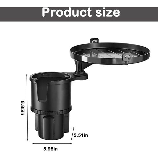 Bekerhouder voor in de auto, multifunctionele tafel, 3-in-1 bekerhouder, antislip, universele bekerhouder voor middenconsole, compatibel met de meeste voertuigen