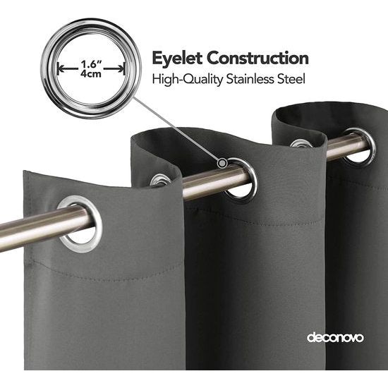 verduisteringsgordijn, vitrage met ogen, halfgordijn voor balkon, kinderkamer, set van 2.