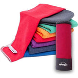 Microvezel handdoek, voor sauna, fitness en sport - strandhanddoek, sporthanddoek - 180x80cm - Rood Gepatroneerd