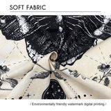 Vlinder wandtapijt, zwart en wit, wandtapijt, maanfase, trippy, psychedelische buttefly, wanddoek, muurkunst, decoratie voor slaapkamer en woonkamer, 130 x 150 cm