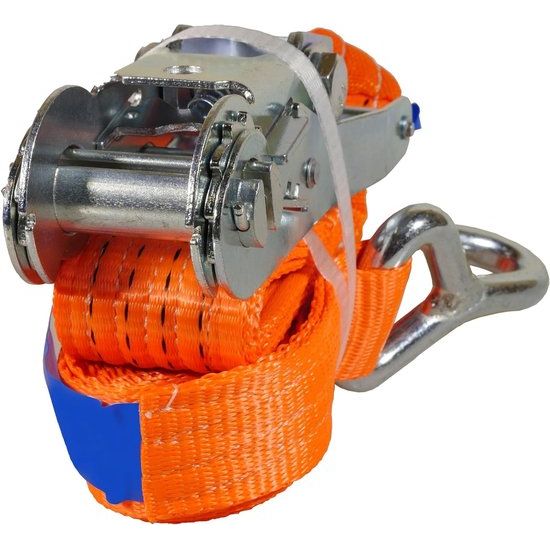 Planet Spanbanden, 4 stuks, auto transport 2000 daN / 2,9m / 35 mm, oranje, wielvergrendeling, bandriem, sjorriem, wielbeveiligingsgordel DIN EN 12195-2