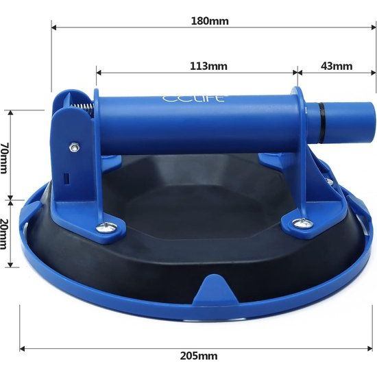 Zuiglifter vacuüm glazen lifters - 100 kg draagkracht vacuüm glazen lift voor auto raam, marmer