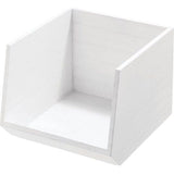 Open opbergdoos aan de voorkant, keukenkastorganizer gemaakt van paulowniahout voor plank of voorraadkast, veelzijdige opbergdoos, wit