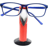 Grappige brillenhouder, hout, handgesneden brillenstandaard, dierenvorm, zonnebrilhouder en brillenhouder, voor kinderen, bureau, thuiskantoor, decoratie (papegaai)