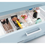 Koelkastorganizer, boxset voor keuken, kasten (8 stuks), plastic organizer, 20 cm lang, opbergsysteem, transparant voor badkamer, eetkamer, vriezer, keukenkast, organizer lade