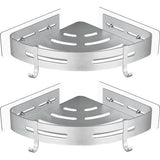 Doucheplank zonder boorruimte aluminium met 2 haken, 2 stuks