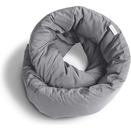 Design Infinity Pillow - reiskussen, nekkussen, ideaal voor op reis, kantoor, ontwerp, zacht neksteunkussen, grijs