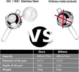 Kaarsensmeltpot 600ml - Chocoladesmeltpot 304 roestvrij staal, waterbadsmeltkom, voor chocoladesuikerboterkaaskaramelkaarsen