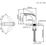 Kraan Bad Wit, Wastafelarmatuur voor bad Single hendels Mixer Tap Wastafel Kraan Bad,Koud + Warm Water Mixer Tap, Moderne Elegante Stijl (Wit)