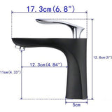 Badkamer Wastafelkraan Enkele Handgreep Chroom 1 Gat Mount Body Zwart Wastafelmengkraan Toilet