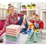 Microfibre Cleaning Cloths, Pack of 12 Kitchen Cleaning Cloths, Universal Cleaning Cloths (25 x 24 cm, Mixed Colour)