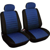 Stoelhoezen, voor autostoelen vooraan, 2 stuks, voor personenauto's, bestelwagens en busjes zonder zij-airbag, universeel, blauw