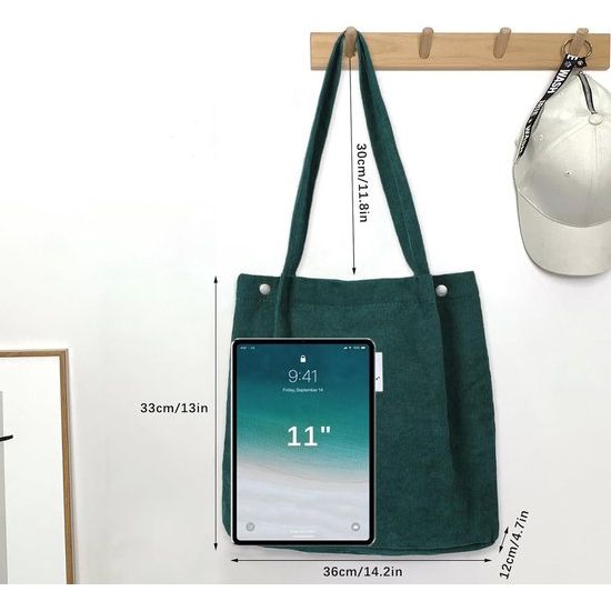 Grote schoudertas Corduroy schoudertas voor dames Strandtas Cordbag Crossbodytas Shopper Tote Bag Boodschappentas Handtas Shopper voor werk Winkelen School