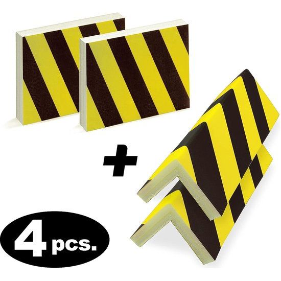 4 Stuks Foam Garage Auto Randbeschermers, Muurbeschermers, Autodeur Randbeschermers - (2 stuks 40x20x2 cm + 2 stuks 22x18x2 cm) - Voorkom stoten en krassen met onze autodeurbeschermers