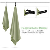 Microvezel handdoekenset (180 x 80 cm grote badhanddoek + 100 x 50 cm handdoek), sporthanddoek, fitnesshanddoek, reishanddoek, strandhanddoek voor sport, reizen, yoga, camping, strand, gym