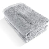 handdoek, badhanddoek, set van 2 stuks, premium kwaliteit, 100% Egyptisch katoen, 70 x 140 cm, 600g/m²., zilvergrijs, 70x140 cm