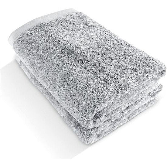 handdoek, badhanddoek, set van 2 stuks, premium kwaliteit, 100% Egyptisch katoen, 70 x 140 cm, 600g/m²., zilvergrijs, 70x140 cm