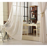 Rootz Transparante Gordijnen - Gordijnen - Raambekleding - Raambekleding - Vitrages - Linnenlook Panelen - Kameraccenten - Crème - 140x225cm