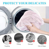 Waszakken groot met handgrepen, 50 x 60 cm, set van 2 met YKK-ritssluiting, fijnmazig voor wasmachine, herbruikbare waszak voor college, slaapzaal en woning