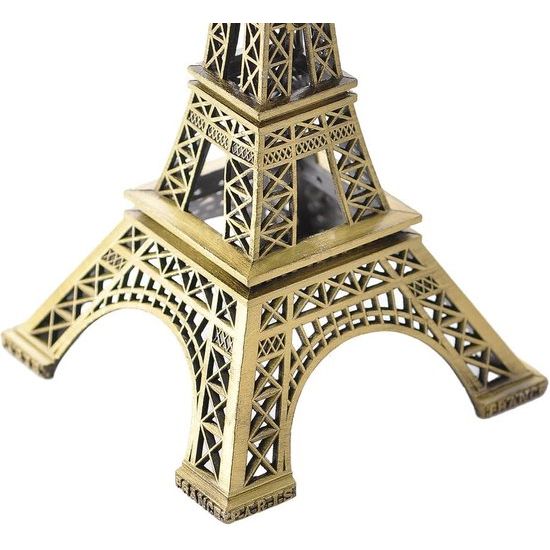 Mini-Eiffeltoren-beeldje, metalen model, voor op het bureau, etc., metaal, 32 cm.