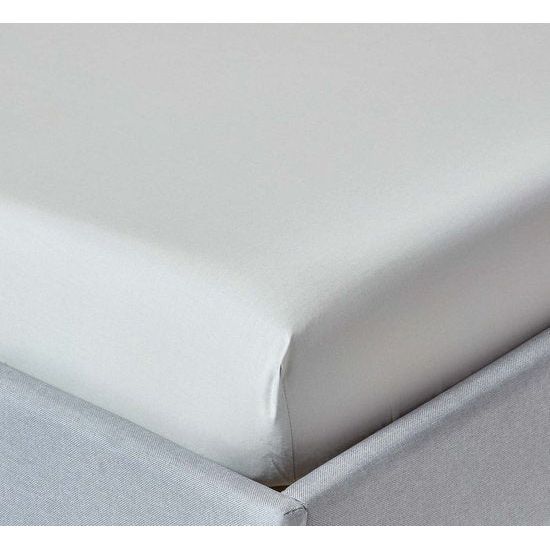 Homescapes hoeslaken extra diep zilvergrijs, draaddichtheid 200, 140 x 190 cm