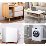 12 stuks wasmachine anti-vibratievoeten, trillingsdemper voor wasmachine, antislip voeten ter voorkoming van lawaai en wegglijden