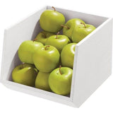 Open opbergdoos aan de voorkant, keukenkastorganizer gemaakt van paulowniahout voor plank of voorraadkast, veelzijdige opbergdoos, wit