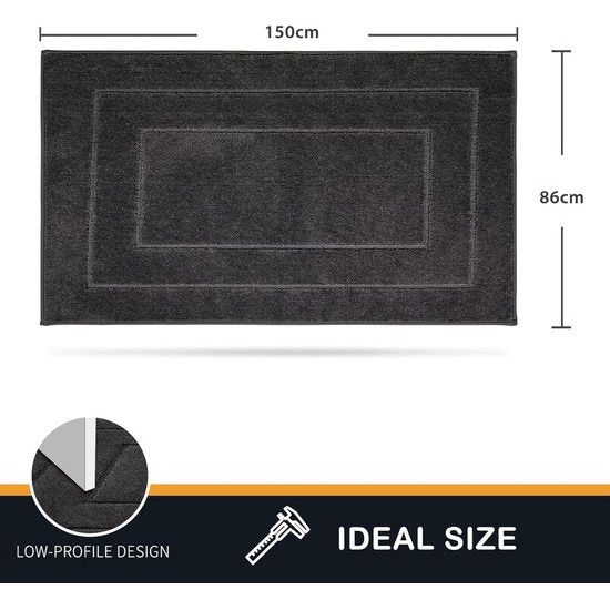 Dirt Trapper Mat voor gebruik binnenshuis, 86 x 150 cm, antislip en machinewasbaar, hondenmat, zeer absorberende welkomstmat voor vuile, natte schoenen en poten