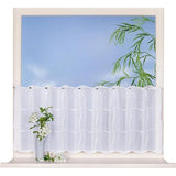 Vitrage Lentini, wit, b/h: 150 x 50 cm, modern, transparant, corte vitrage.