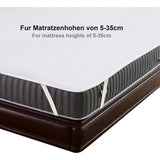 Waterdichte matrasbeschermer, 200 x 200 cm, ademende matrasoplegger, anti-mijt, anti-allergie matrasbescherming Waterdichte matrasbeschermer, 200 x 200 cm, ademende matrasoplegger, anti-mijt, anti-allergie matrasbescherming