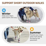 2 paar dubbelzijdige antislip hondensokken met verstelbare bandjes voor gebruik binnenshuis - hondenschoenen pootbeschermer zomer huisdier pootbescherming tractiecontrole sokken op hardhouten vloer