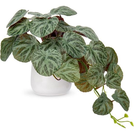 Kunstplanten in keramische pot, veelkleurige begonia decoratieve planten in pot, kunstplanten die er echt uitzien, kunstmatige kamerplanten met potten voor tafeldecoratie, kantoor bureau decoratie, woonkamer.