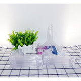 Transparante plastic ezels of standaard/bordhouder voor het weergeven van foto's of andere items op bruiloften, huisdecoratie.