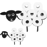 Toilet Roll Holder Freestanding or Wall Mounted Metal Black with 2 Additional Interchangeable Heads