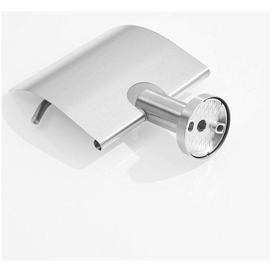 Toiletpapierhouder met deksel, geborsteld wc-papierhouder, draadtrekken roestvrij staal, badkamer toiletrolhouder wandmontage