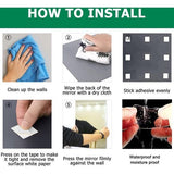 Materiaal: wandspiegel van hoogwaardig glas. De glazen spiegel maakt gebruik van geavanceerde polijsttechnologie om delicate randen te garanderen.