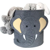 Opbergmand voor kinderen, cartoon, speelgoed, grote opvouwbare cartoon, stofvlies, opbergdoos voor kleding en speelgoed voor kinderkamer (olifant)