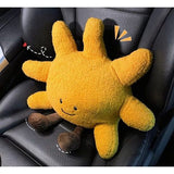 Smiley Pluche zonnekussen, bloemvormig kussen, bloemvormig stoelkussen, vloerkussen, cartoon-weerspeelgoed, zon, pluche pop, kinderkamer, thuis, bank, decoratie, 31 cm