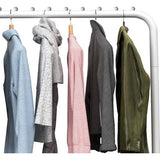Kledingrek, 110 * 54 * 150cm Grote Ruimte Kledingrek, Stabiel Kledingrek, Minimalistisch Design Kledingrek, Vrijstaand Kledingrek voor Slaapkamer, Wit
