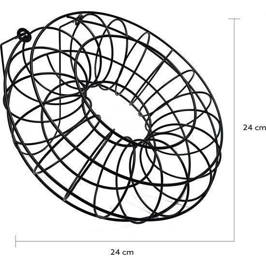 Vogelvoeders voor wilde vogels en tuinvogels-cirkelvormige vogelvoeders-zwart-Vogelaccessoires-vogelvoeders