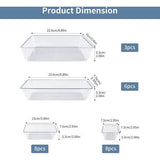 25 stuks lade-opbergsysteem, lade-organizer, transparant, kunststof, met 4 maten, make-up-organizer, te gebruiken voor make-up, organizer, keuken, badkamer, kantoor