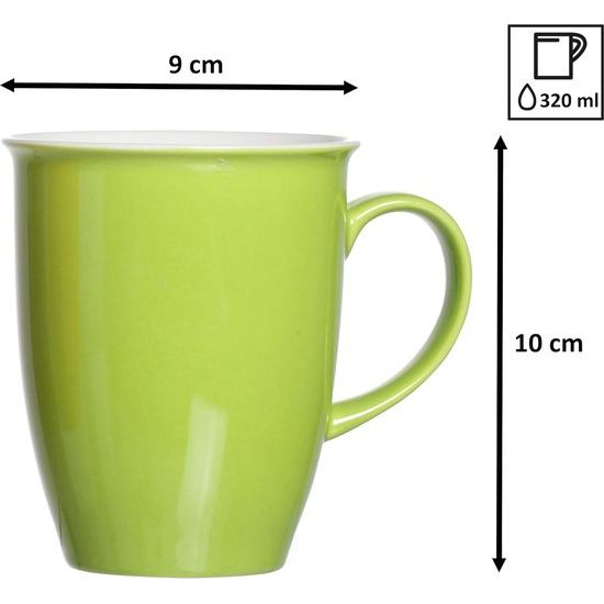 Koffiemokset Doppio, 4-delig, groen