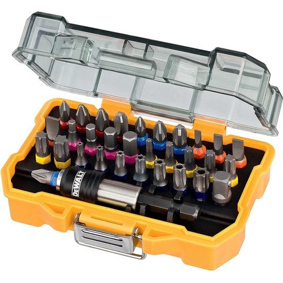 DT7969 XR Schroefbitset, 32 stuks, professionele magnetische schroevendraaier-bit accessoireset, geel [Energieklasse C]