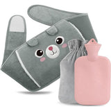 Heetwaterkruikriem, 1 liter warmwaterkruik met zachte taillehoes,