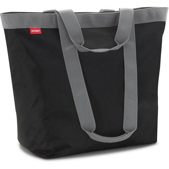 Boodschappentas, vrijetijdstas, draagtas van polyester met ritssluiting, wasbaar en geschikt voor winkelen, sport, zwembad en strand, 51 cm x 20 cm x 40 cm, 51 cm x 20 cm x 40 cm.