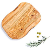 Natuurlijke olijfhouten snijplank omkeerbaar - handgemaakt - ca. 30 x 18 cm (+-3 cm) - kaasplank - ontbijtplank - serveerplank - karakterplank - keukensnijplank