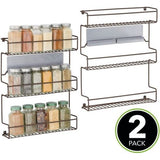 Make-up Organizer – opbergdoos met 3 schuifladen voor oogschaduw, lippenstift en nog veel meer. – Make-up box van kunststof voor de badkamer, marmerkleur., Bronskleuren, Verpakking van 2